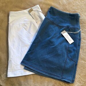 Natural Reflections Mini Skorts Duo — Blue and White